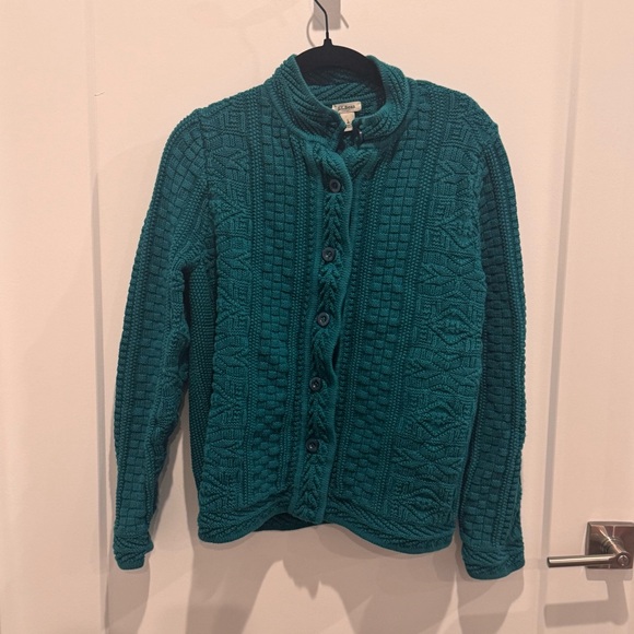 L.L. Bean Classic‎ Green Cardigan Sweater - Picture 1 of 4